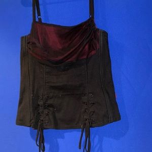 Tripp NYC black and red vintage corset